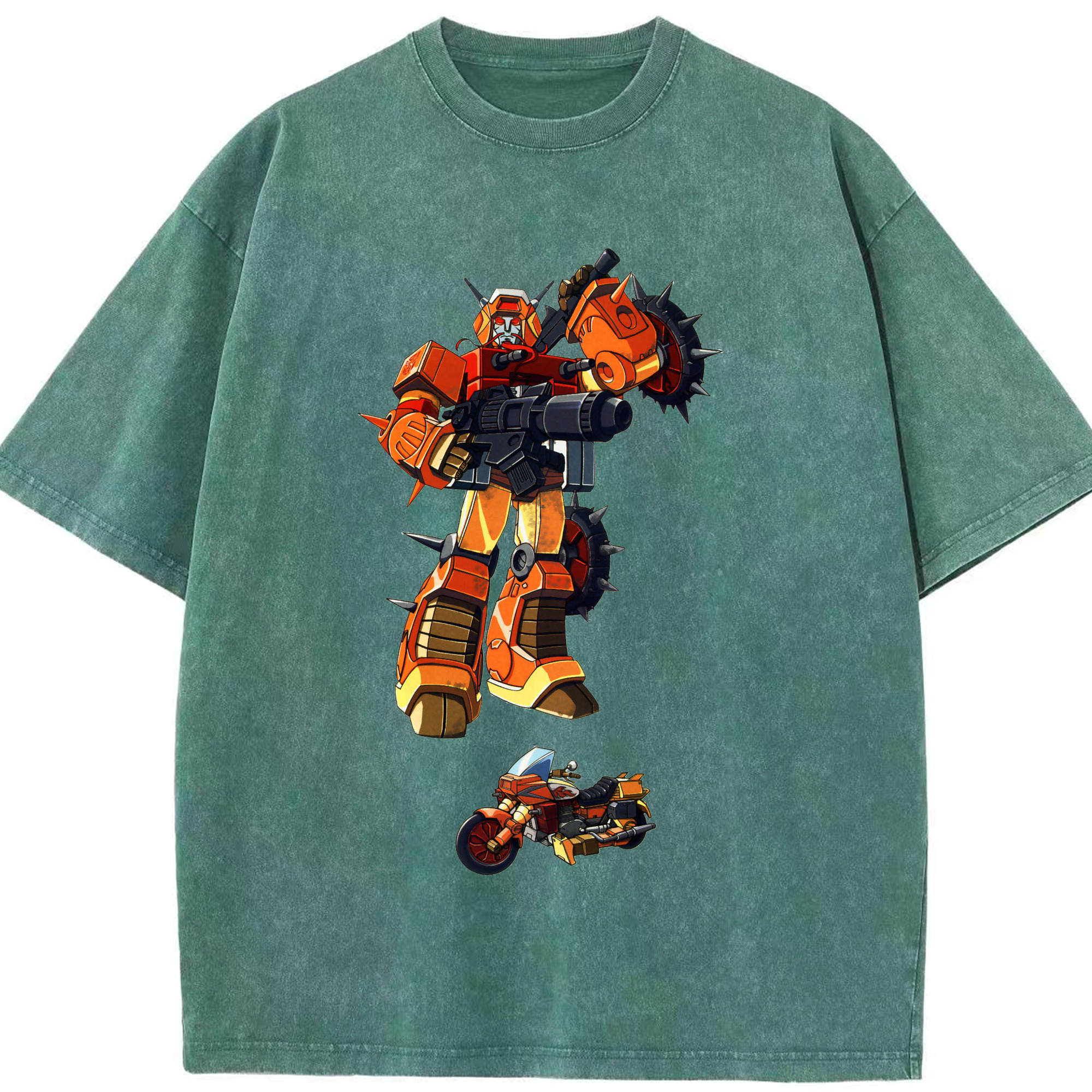（画像用）  綿100% ヴィンテージ風 半袖Tシャツ（フロントプリント）